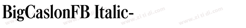 BigCaslonFB Italic字体转换